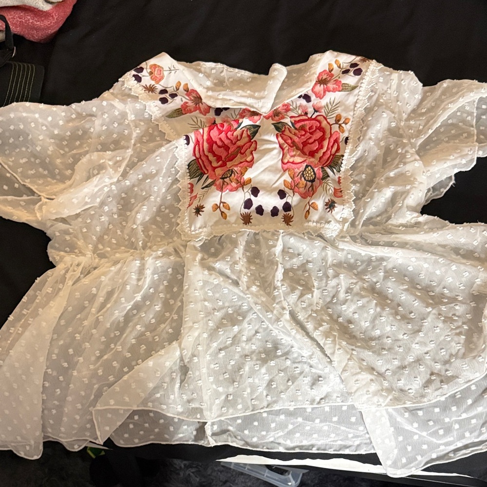 Floral Embroidered Top
